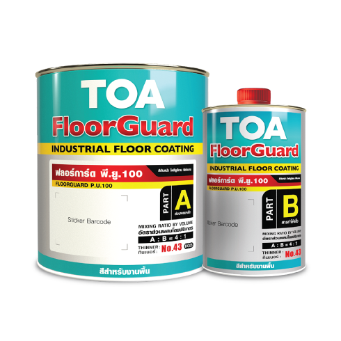 ทีโอเอ ฟลอร์การ์ด พียู 100 สีทับหน้าโพลียูรีเทนฟิล์มบาง 2 ส่วน สำหรับงานพื้นภายนอก