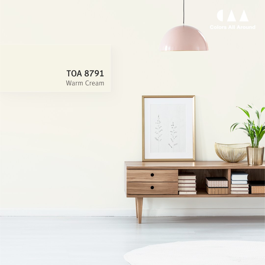 สีทาภายในสีขาว TOA 8791