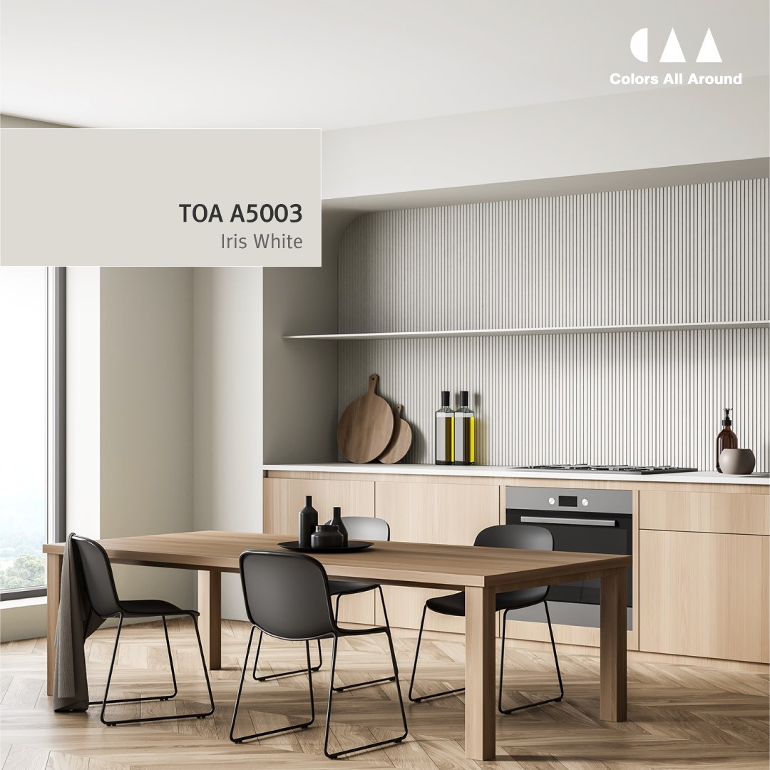 ตัวอย่างห้องทาสีบ้านด้วยสีทาบ้านสีขาว TOA A5003 Iris White