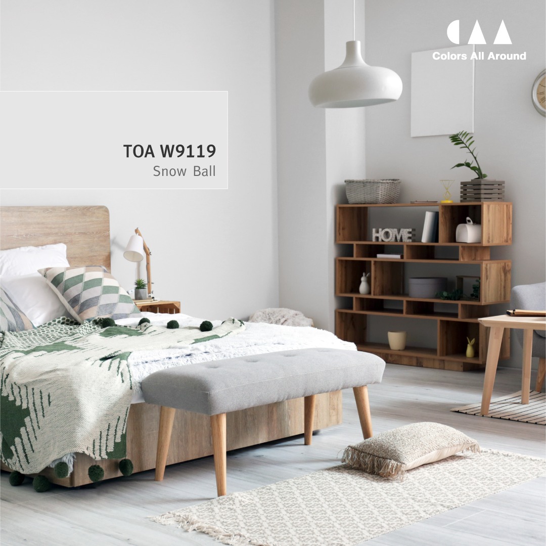 สีขาวควันบุหรี่สวยๆ จาก TOA Color Trend รหัส TOA W9119