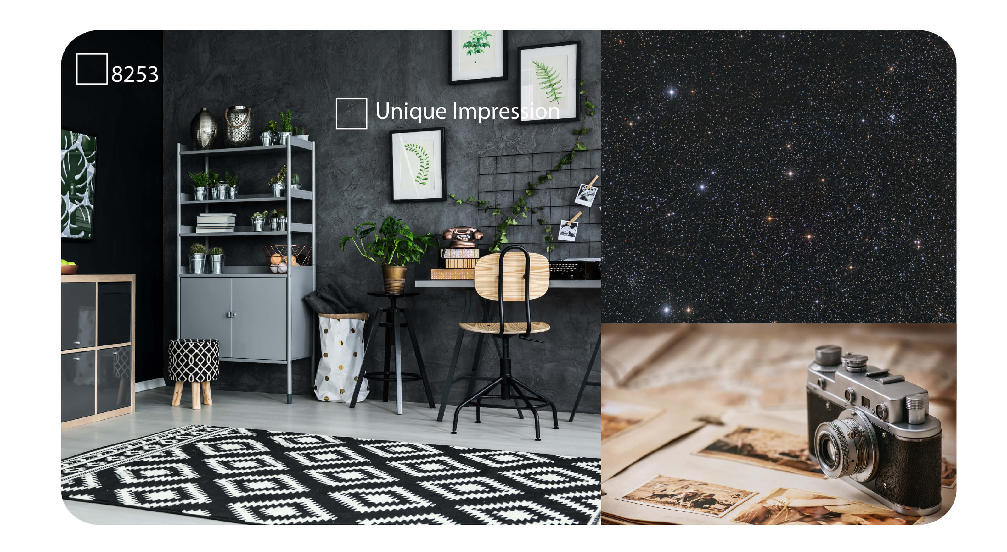 ห้องทำงานสีดำ ดุจท้องฟ้ายามค่ำคืน