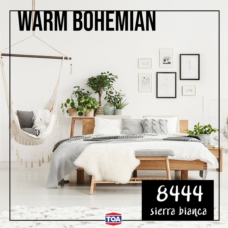 แต่งบ้านสีขาว สไตล์โบฮีเมียน TOA 8444