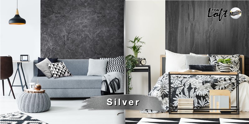 สีสร้างลาย ทีโอเอ ลอฟท์ เมทัลลิค ซิลเวอร์ (TOA Loft Metallic Silver)