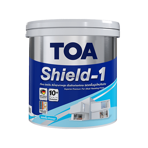 ทีโอเอ ชิลด์ วัน สีรองพื้นปูนใหม่กันด่าง