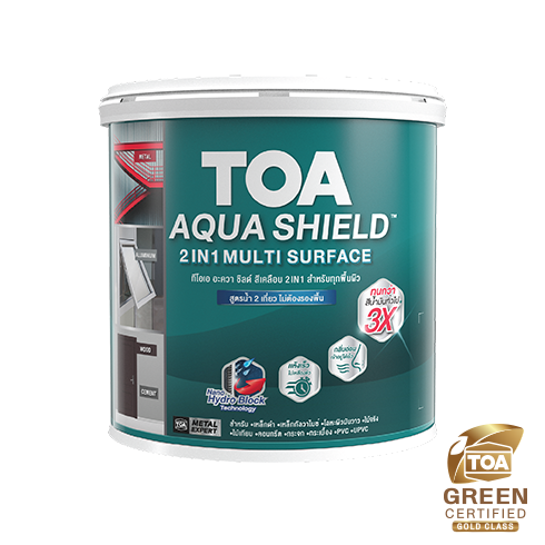 ทีโอเอ อะควาชิลด์ สีเคลือบรวมรองพื้น  สูตรน้ำ สำหรับหลากหลายพื้นผิว
