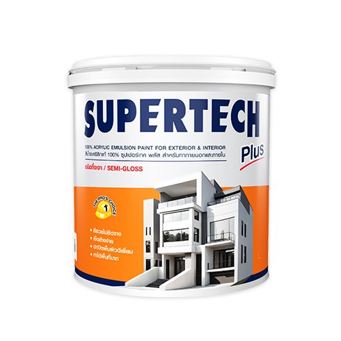 ซุปเปอร์เทค พลัส สีน้ำอะคริลิกชนิดกึ่งเงา สําหรับภายนอกและภายใน