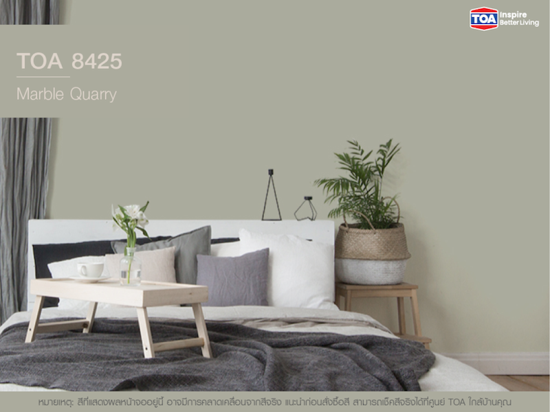 สีห้องนอนสีเขียวมิ้นท์ ถูกโฉลกตามฮวงจุ้ย คนธาตุไฟ (คนที่เกิดปีมะเส็ง และปีเมีย)