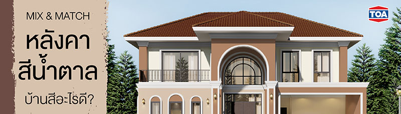 หลังคาสีน้ำตาล ตัวบ้านสีอะไรดี?