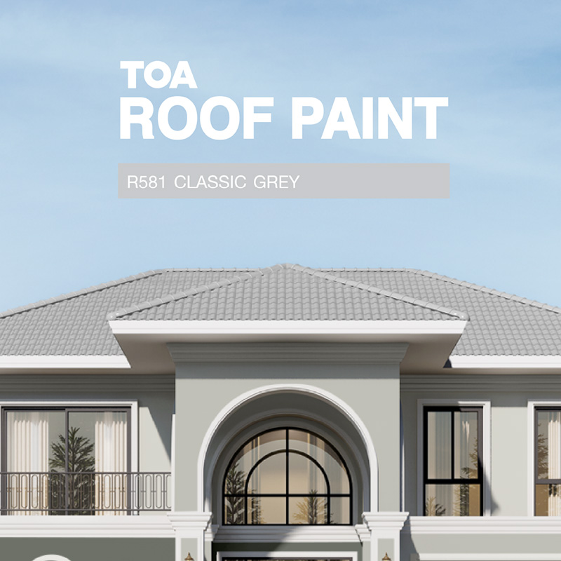 สรทาหลังคาสีเทาสวยๆ