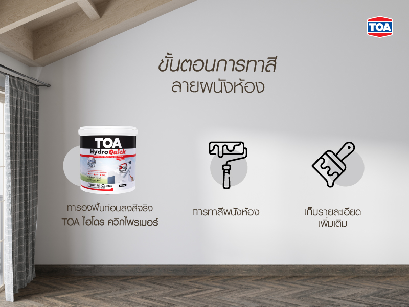 ขั้นตอนการทาสีลายผนังห้อง เพื่อให้ได้แบบที่ถูกใจด้วยตัวเอง