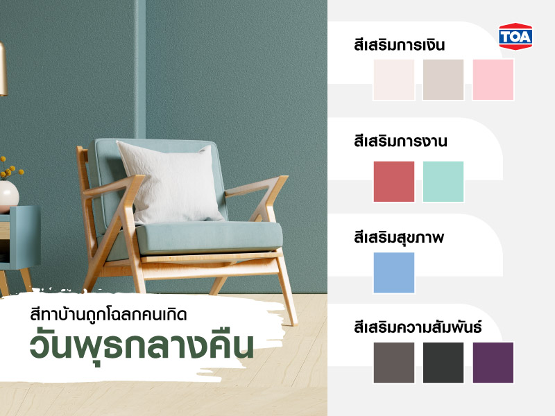 สีทาบ้านถูกโฉลกของผู้ที่เกิดวันพุธกลางคืน
