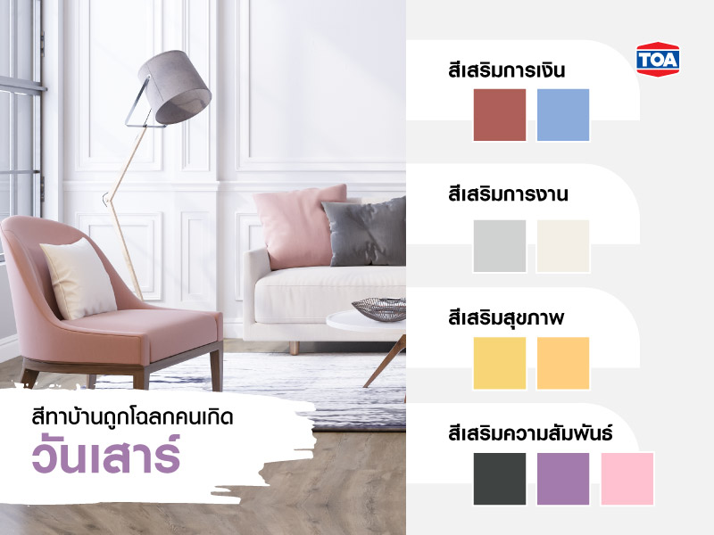 สีทาบ้านถูกโฉลกของผู้ที่เกิดวันเสาร์