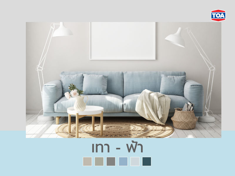 คู่สีเทา-สีฟ้า