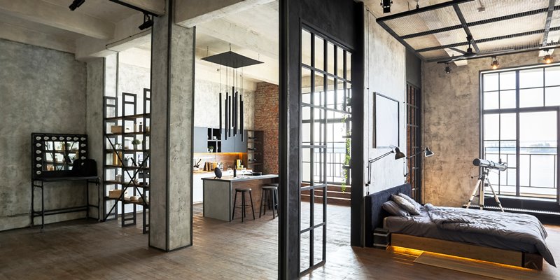 สีลอฟท์, สีปูนลอฟท์ ห้องนอนรัสติค โครงเหล็ก