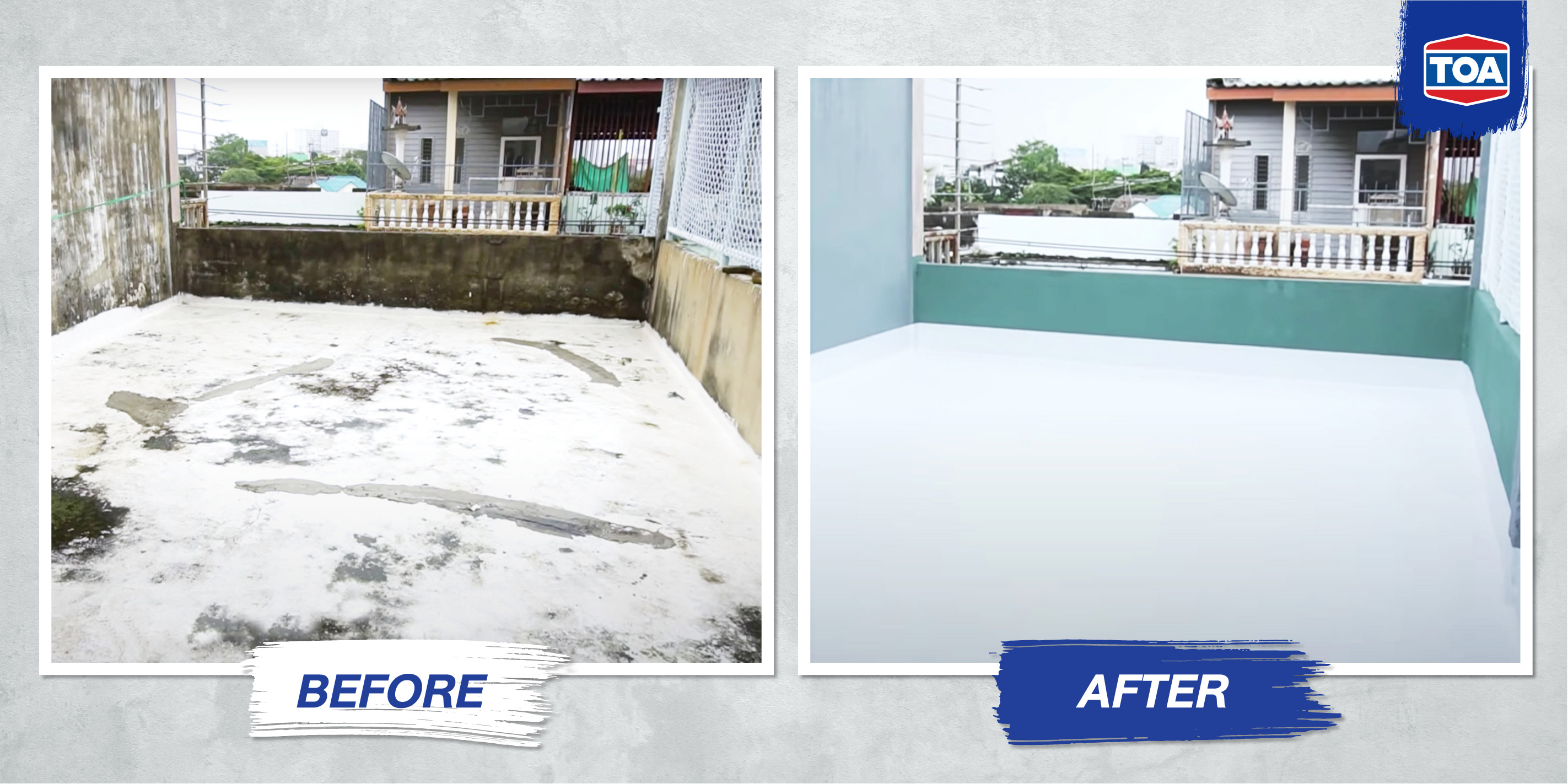 ตัวอย่าง Before After รีโนเวทบ้าน ในส่วนของดาดฟ้า