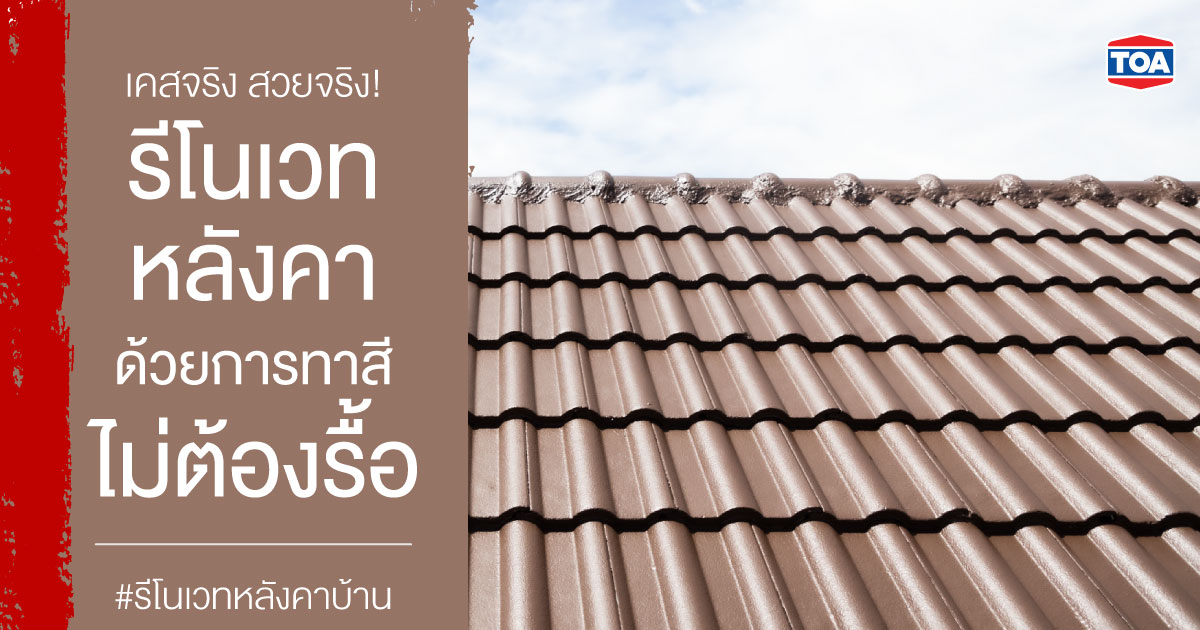 รีโนเวทหลังคาบ้าน ด้วยการทาสี สวยเหมือนใหม่แถมไม่ต้องรื้อ 