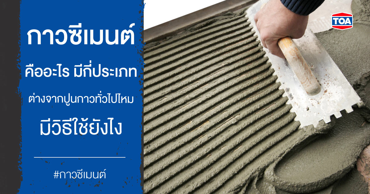 กาวซีเมนต์ คืออะไร มีกี่ประเภท ต่างจากปูนกาวทั่วไปไหม มีวิธีใช้ยังไง