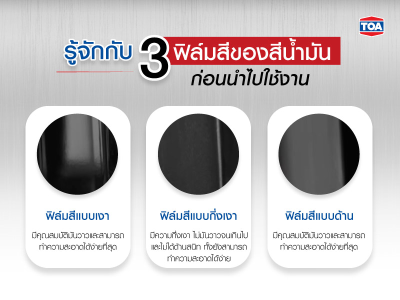 รู้จักกับ 3 ฟิล์มสีของสีน้ำมันก่อนนำไปใช้งาน