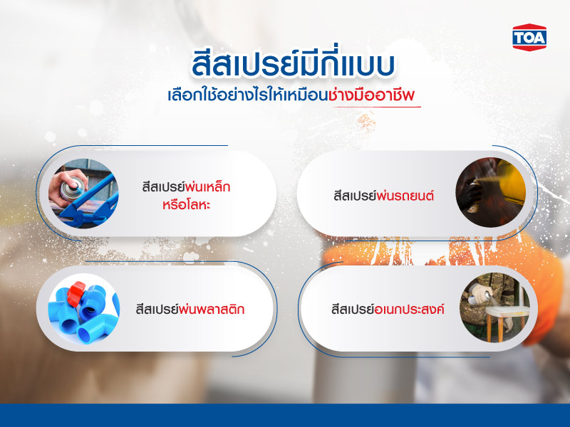 สีสเปรย์มีกี่แบบ เลือกใช้อย่างไรให้เหมือนช่างมืออาชีพ