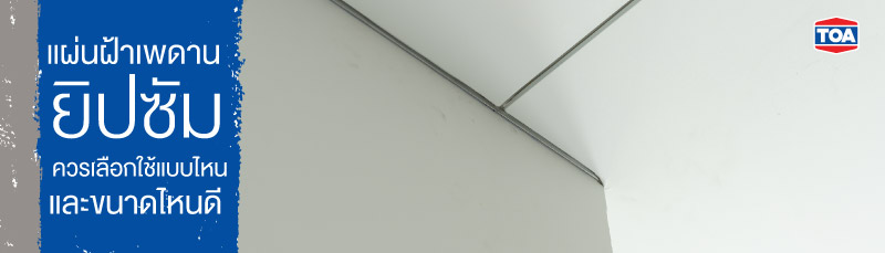 แผ่นฝ้าเพดานยิปซัม ควรเลือกใช้แบบไหน และขนาดไหนดี