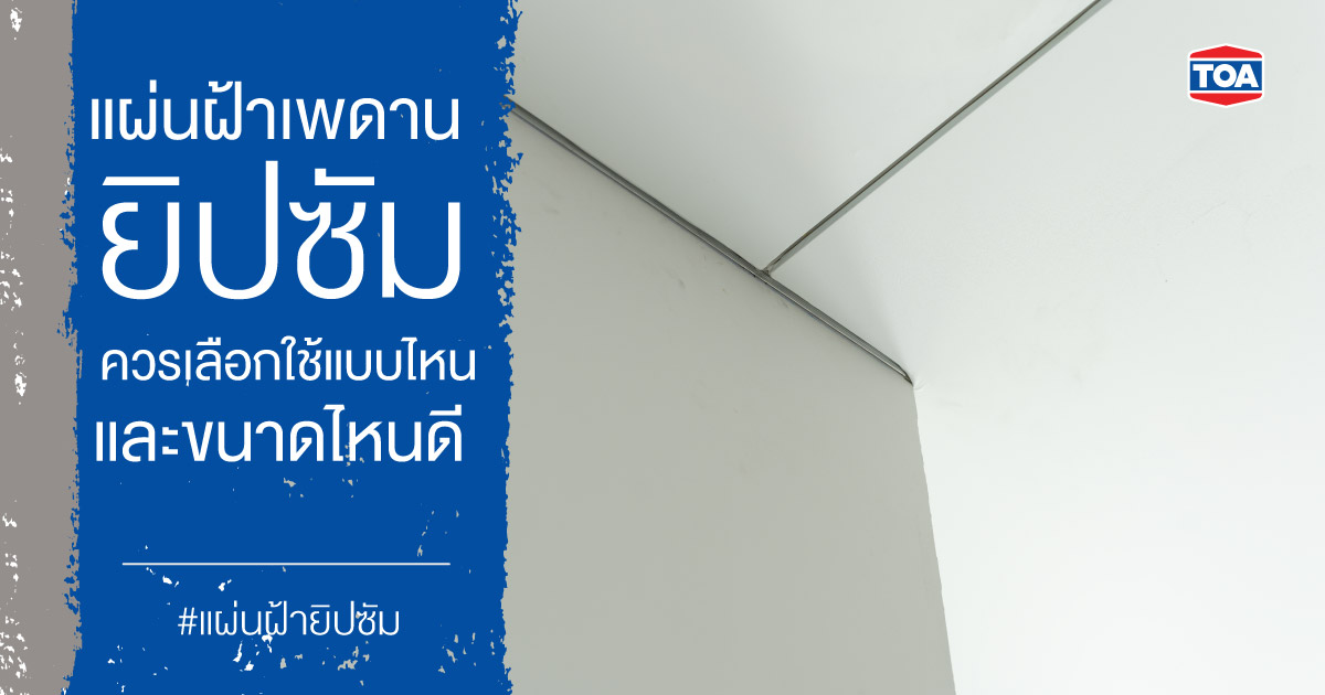 แผ่นฝ้าเพดานยิปซัม ควรเลือกใช้แบบไหน และขนาดไหนดี