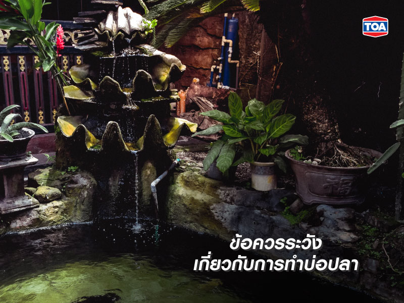 ข้อควรระวังเกี่ยวกับการทำบ่อปลาหน้าบ้านตามหลักฮวงจุ้ย