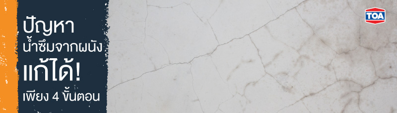 ปัญหาน้ำซึมจากผนังแก้ได้! เพียง 4 ขั้นตอน