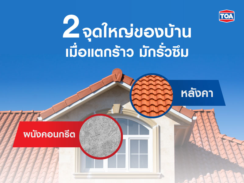 จุดไหนของบ้านหรืออาคารที่มักจะเกิดการรั่วซึมบ่อย