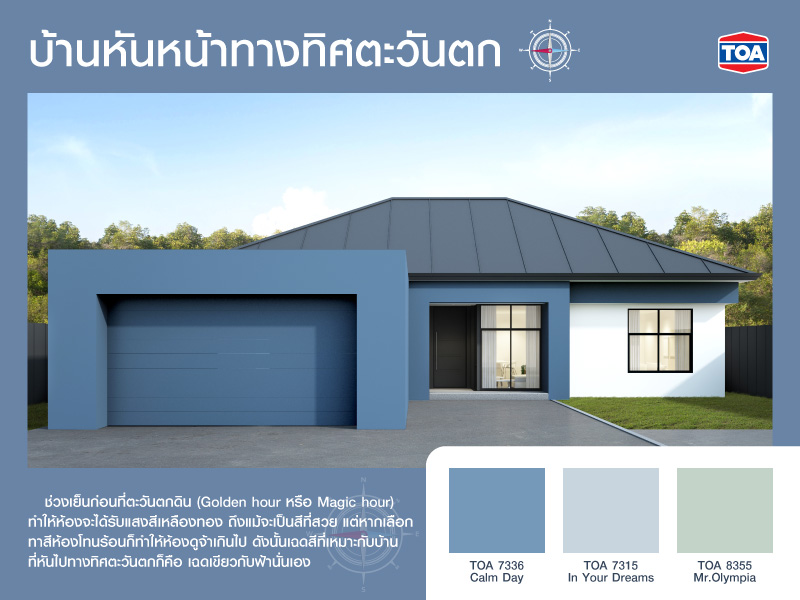 หันบ้านทางทิศตะวันตก