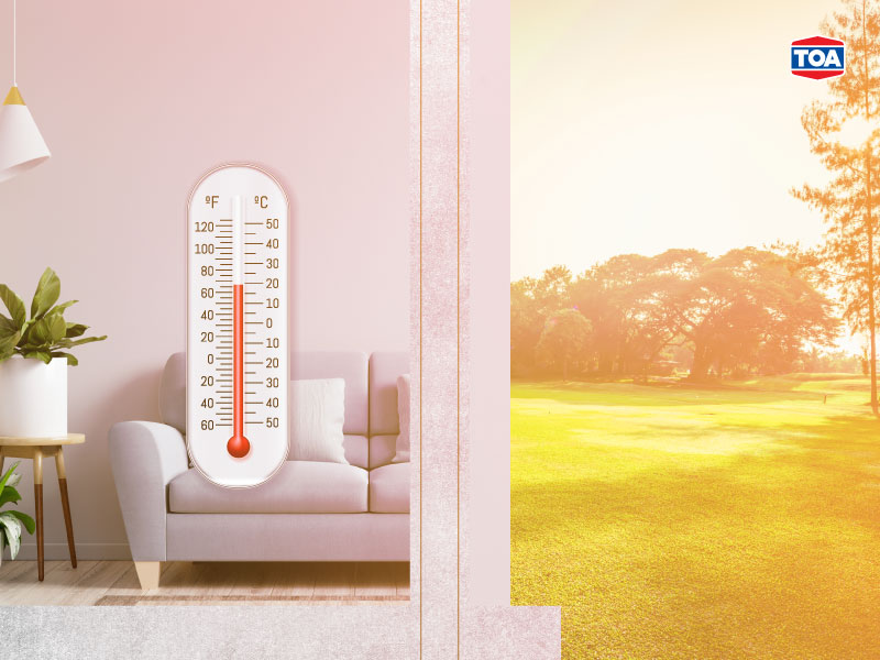 ความร้อนจากผนัง ก็มีส่วนทำให้บ้านร้อนเช่นกัน