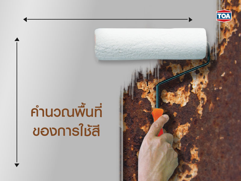 การคำนวณพื้นที่ของการใช้สี