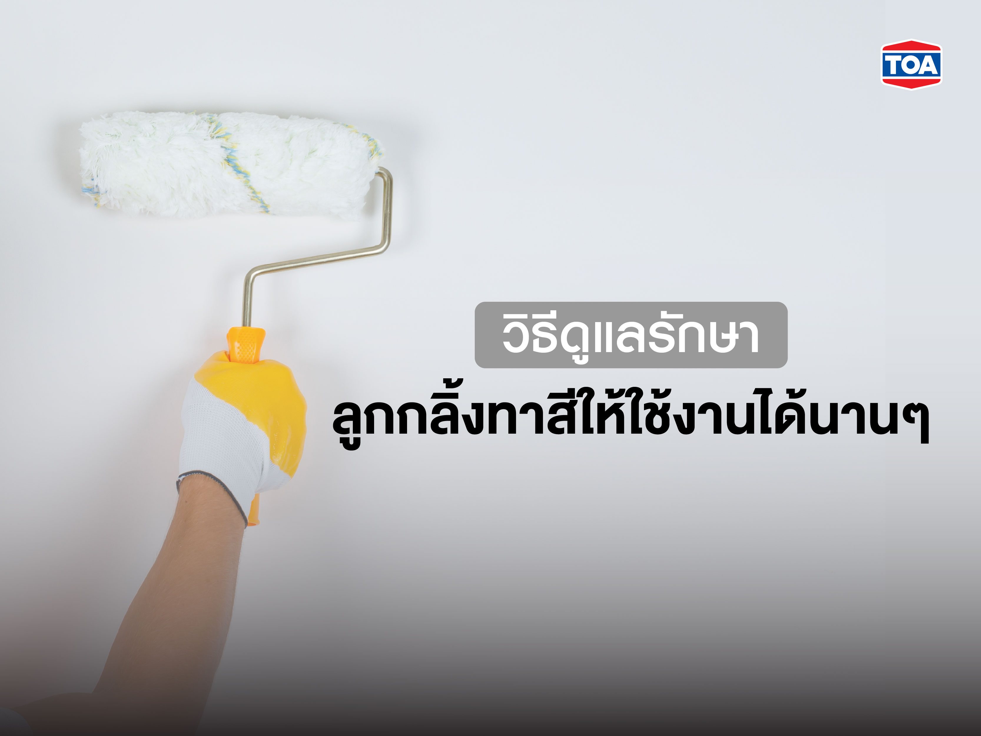 ลูวิธีดูแลรักษาลูกกลิ้งทาสีให้ใช้งานได้นานๆ