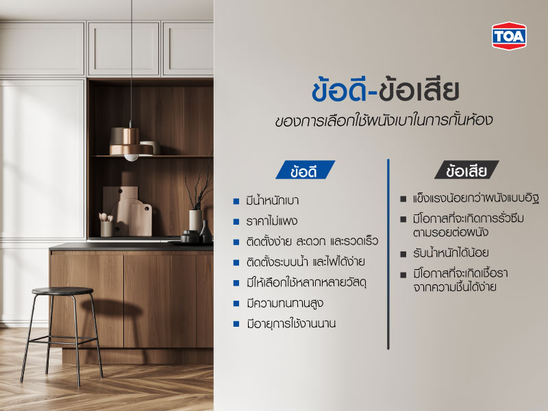 ข้อดี-ข้อเสียของการเลือกใช้ผนังเบาในการกั้นห้อง