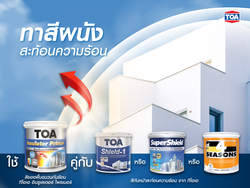 ทาสีผนังสะท้อนความร้อน