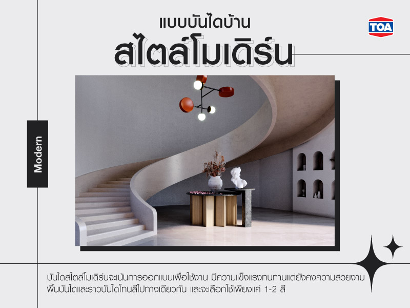 แบบบันไดบ้านสไตล์โมเดิร์น